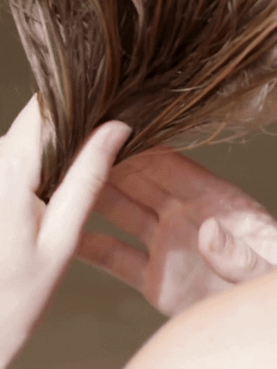 Rub Hydratant into Hair