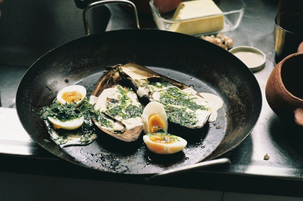 Charred Eggplant + Salsa Verde